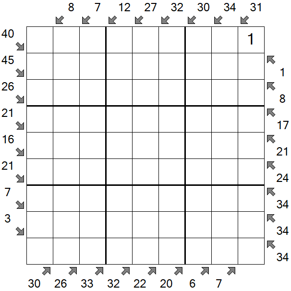 Little Killer Sudoku - Difficile
