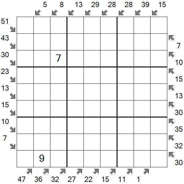 Little Killer Sudoku - Schwierig
