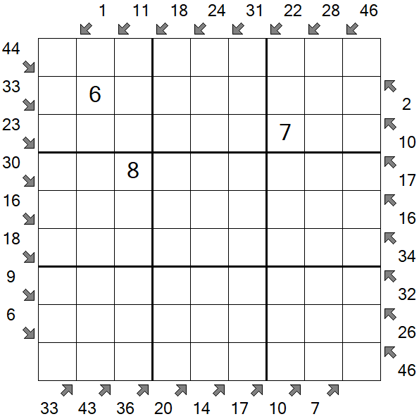 Little Killer Sudoku - Schwierig