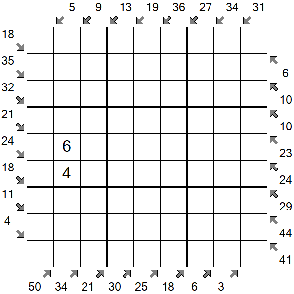 Little Killer Sudoku - Schwierig