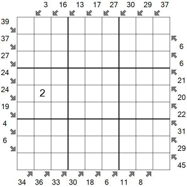 Little Killer Sudoku - Difficile