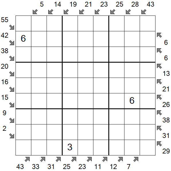 Little Killer Sudoku - Schwierig
