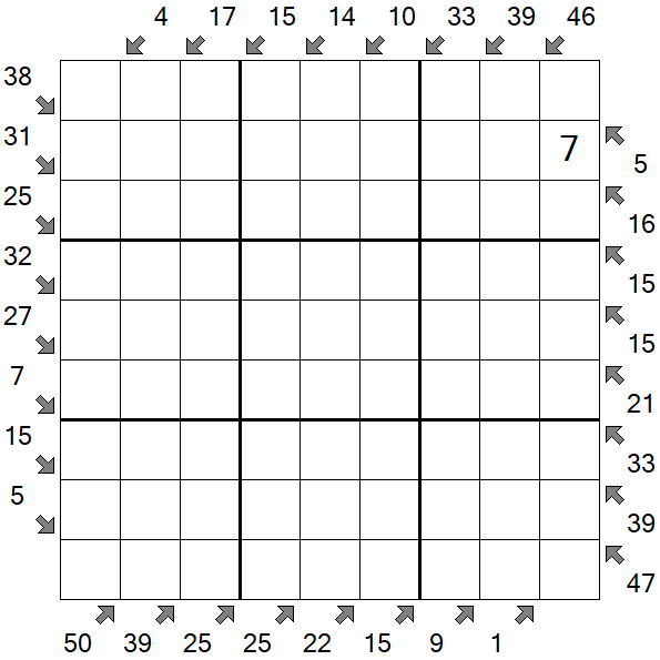 Little Killer Sudoku - Difficile