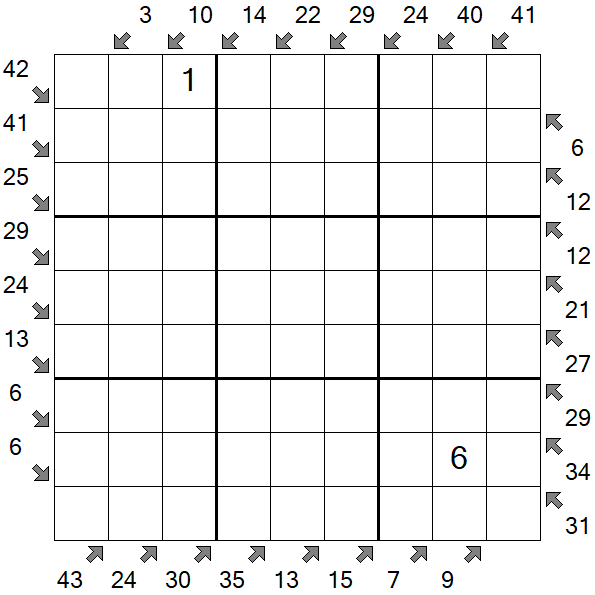Little Killer Sudoku - Schwierig