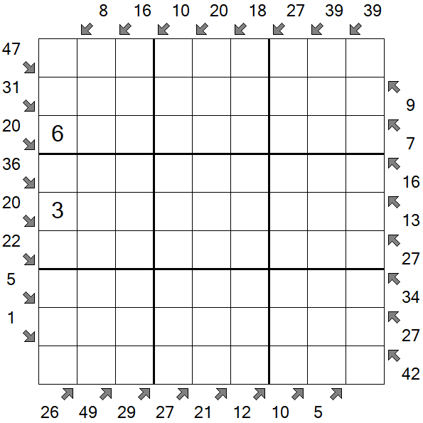 Little Killer Sudoku - Schwierig