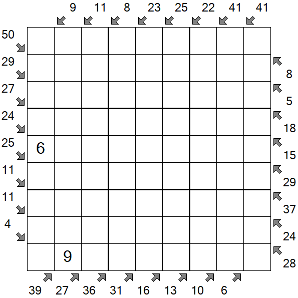 Little Killer Sudoku - Difficile