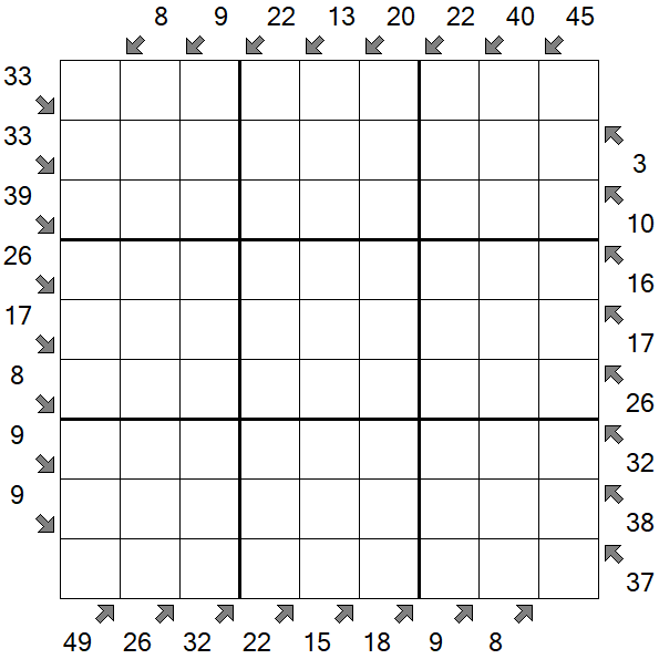Little Killer Sudoku - Difficile