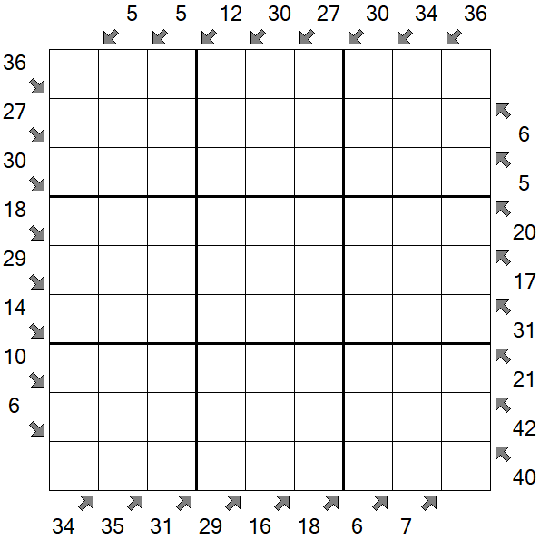 Little Killer Sudoku - Difficile