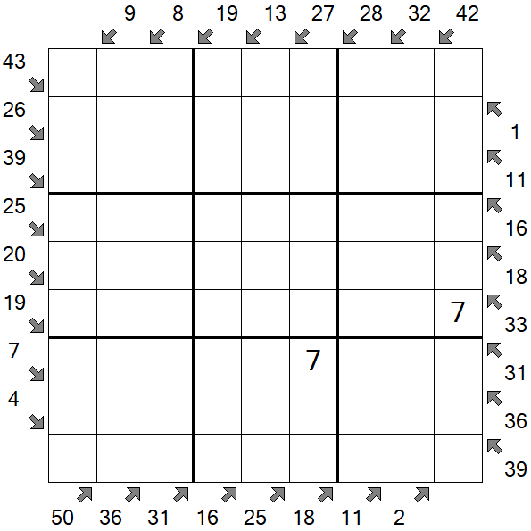 Little Killer Sudoku - Difficile