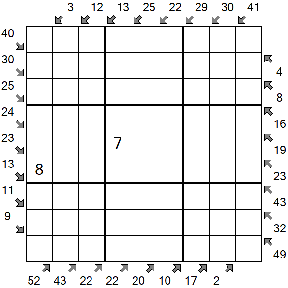 Little Killer Sudoku - Difficile