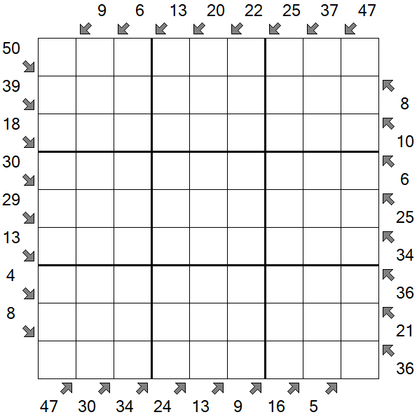 Little Killer Sudoku - Difficile