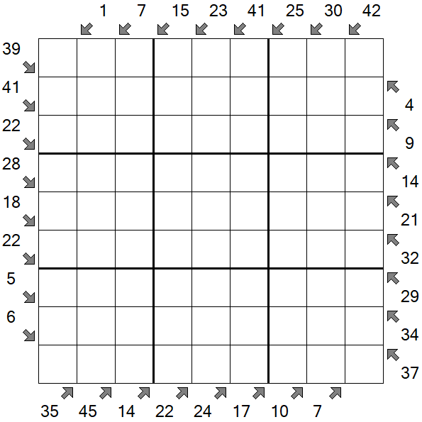 Little Killer Sudoku - Difficile