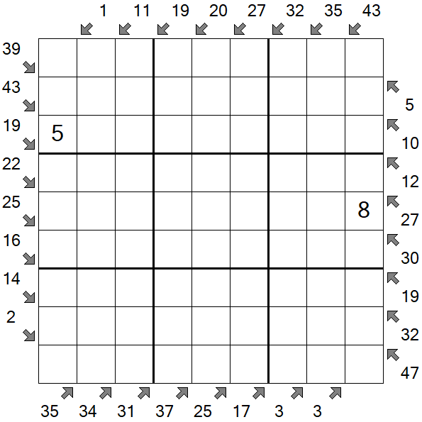 Little Killer Sudoku - Schwierig