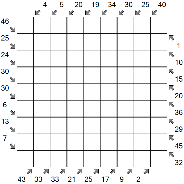Little Killer Sudoku - Difficile