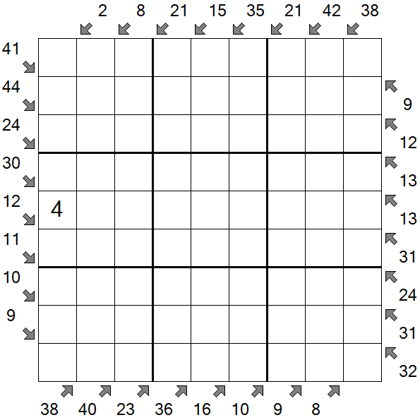 Little Killer Sudoku - Difficile