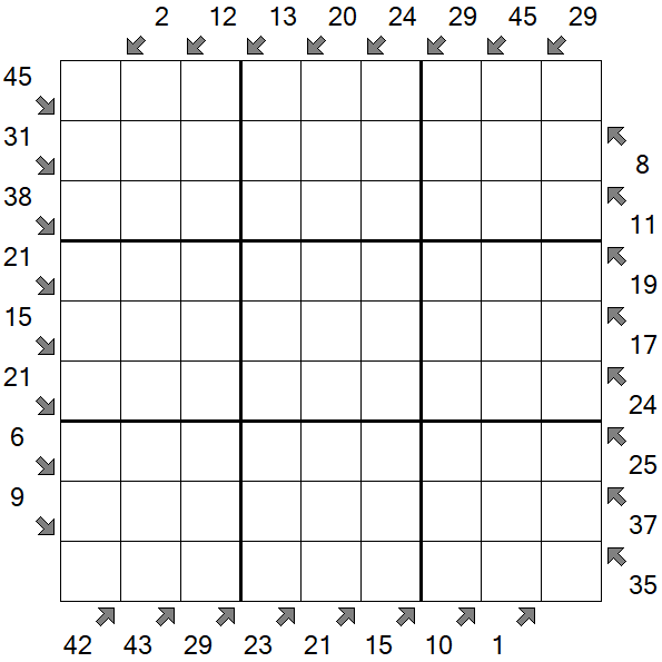 Little Killer Sudoku - Difficile