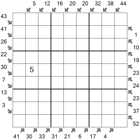 Little Killer Sudoku - Difficile