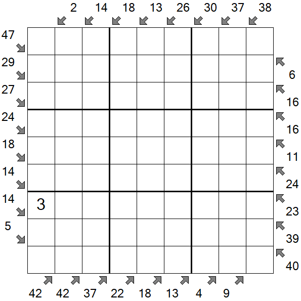 Little Killer Sudoku - Difficile