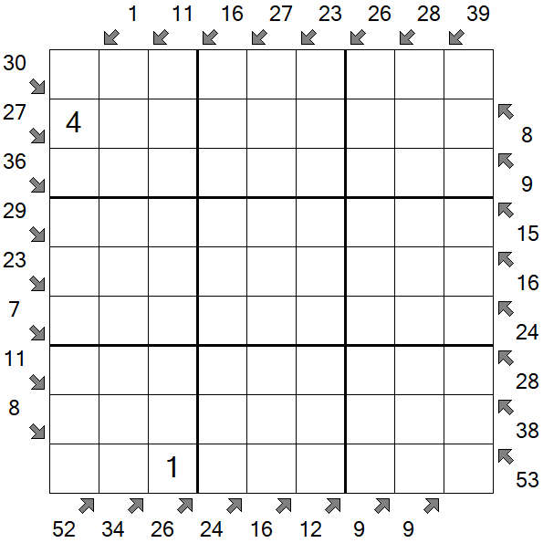 Little Killer Sudoku - Difficile