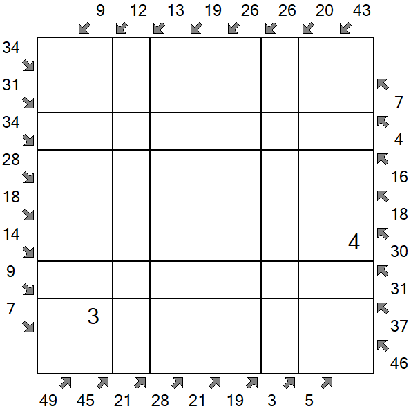 Little Killer Sudoku - Difficile