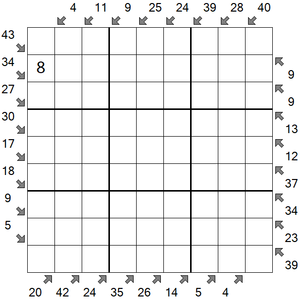 Little Killer Sudoku - Difficile