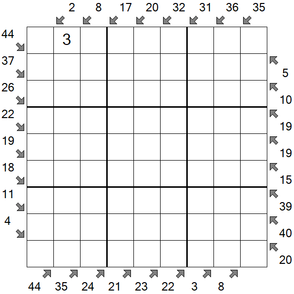 Little Killer Sudoku - Difficile