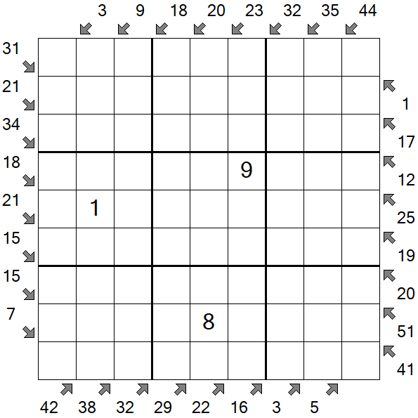 Little Killer Sudoku - Difficile