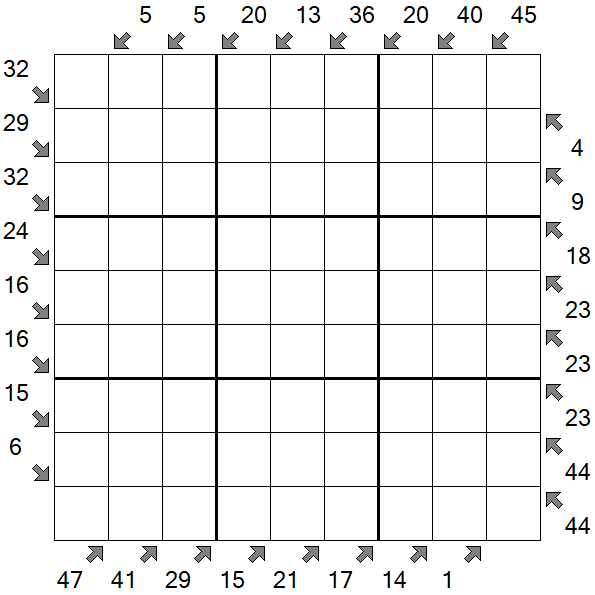 Little Killer Sudoku - Difficile