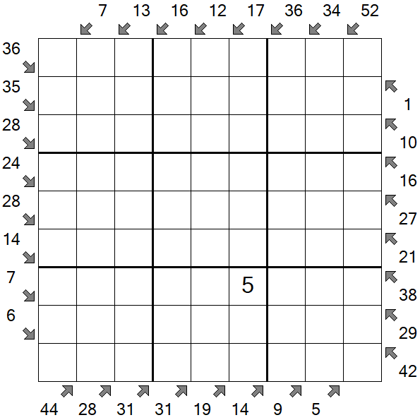 Little Killer Sudoku - Difficile