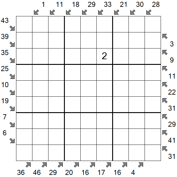 Little Killer Sudoku - Difficile