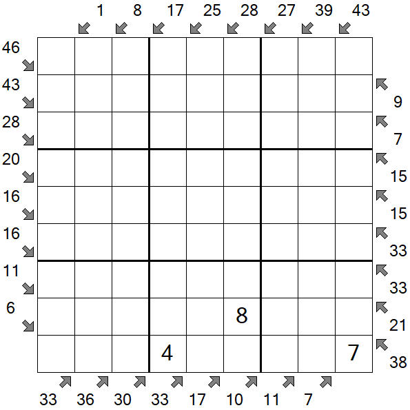 Little Killer Sudoku - Difficile