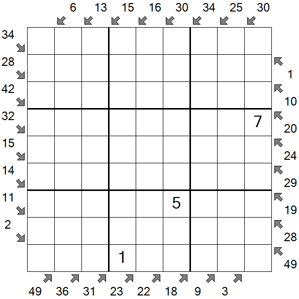Little Killer Sudoku - Difficile