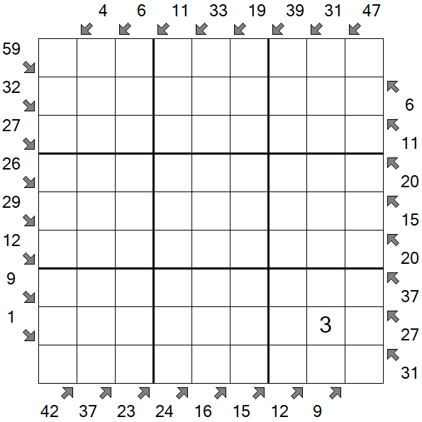 Little Killer Sudoku - Difficile