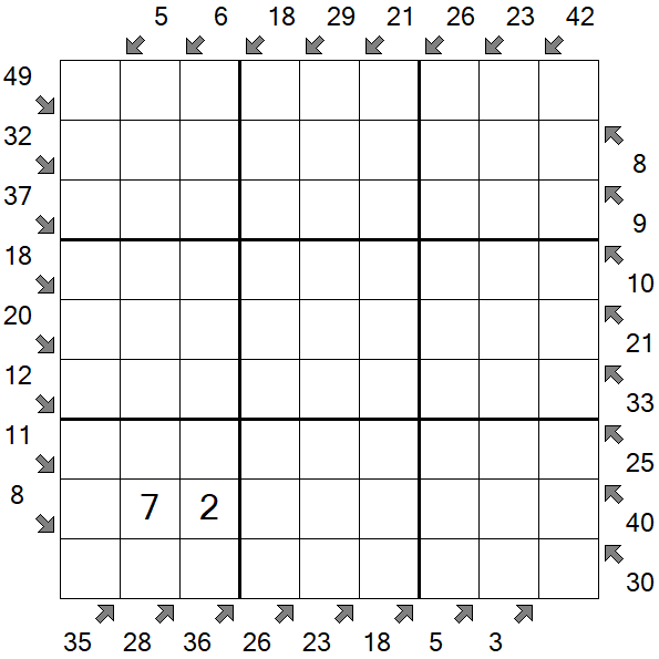 Little Killer Sudoku - Difficile