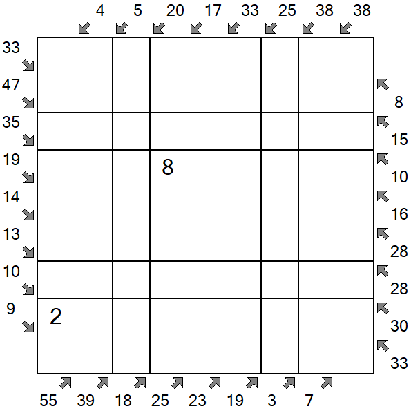 Little Killer Sudoku - Difficile