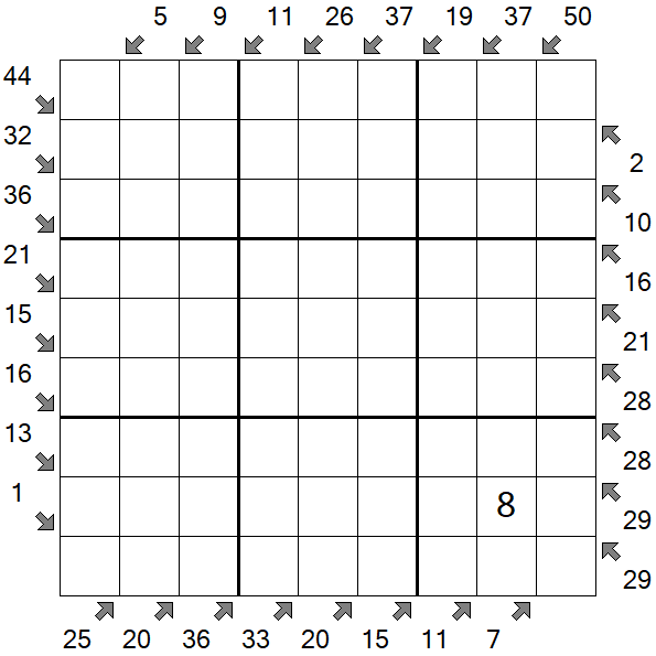 Little Killer Sudoku - Difícil