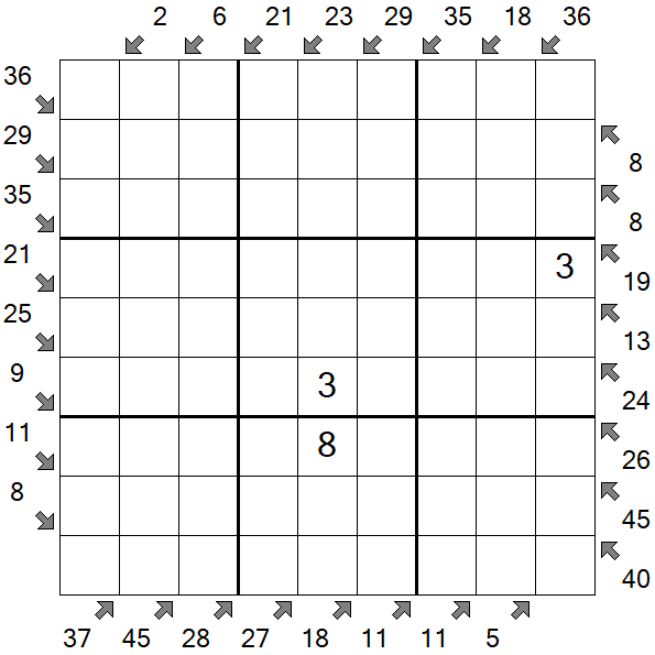 Little Killer Sudoku - Difficile