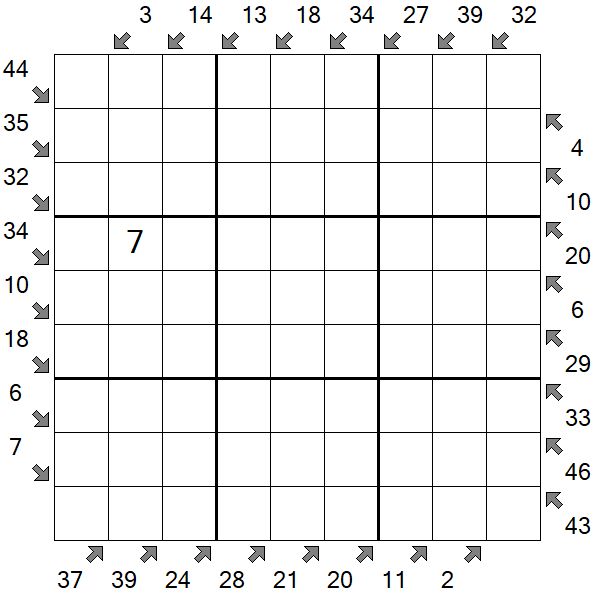 Little Killer Sudoku - Difficile