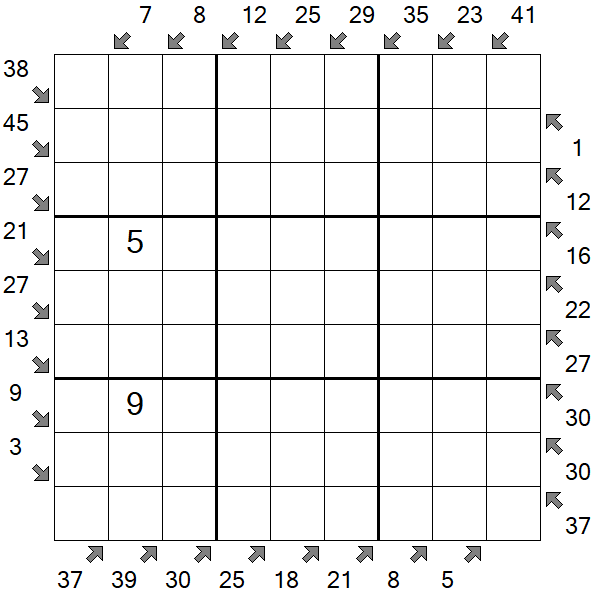Little Killer Sudoku - Difficile