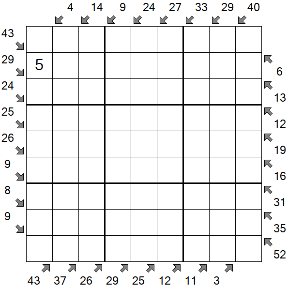 Little Killer Sudoku - Difficile