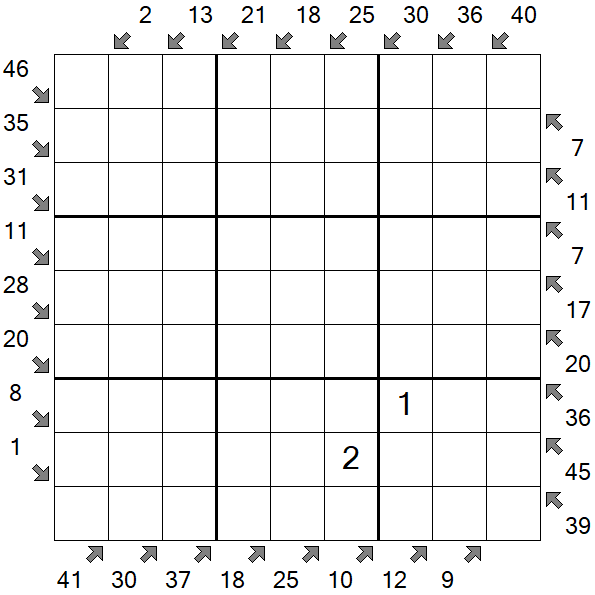 Little Killer Sudoku - Difficile