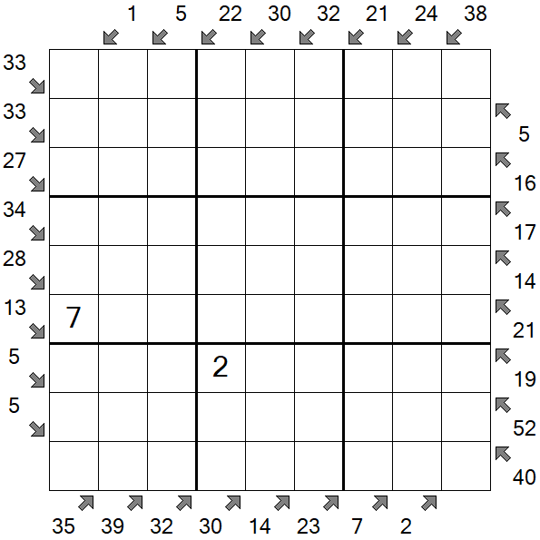Little Killer Sudoku - Difficile