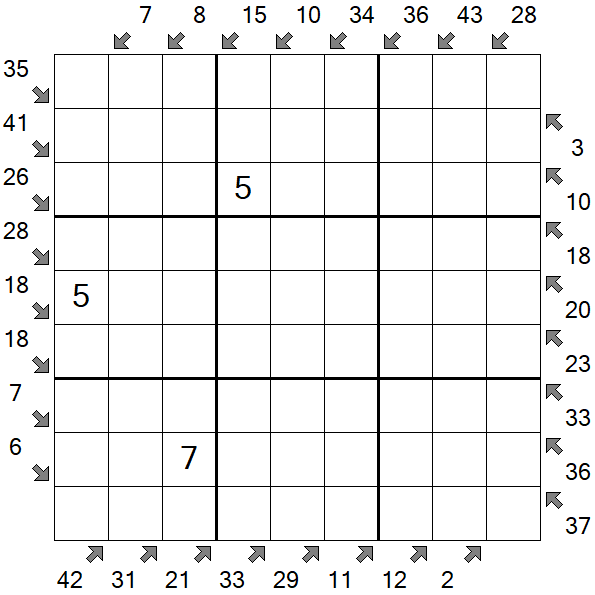 Little Killer Sudoku - Difficile
