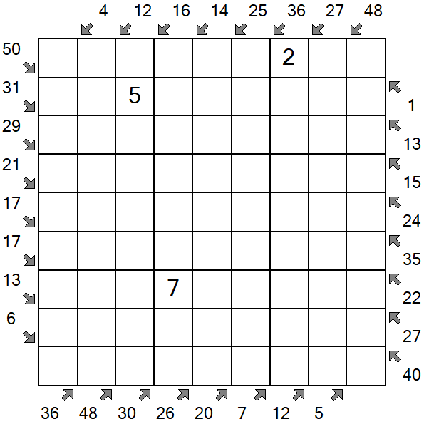 Little Killer Sudoku - Difícil