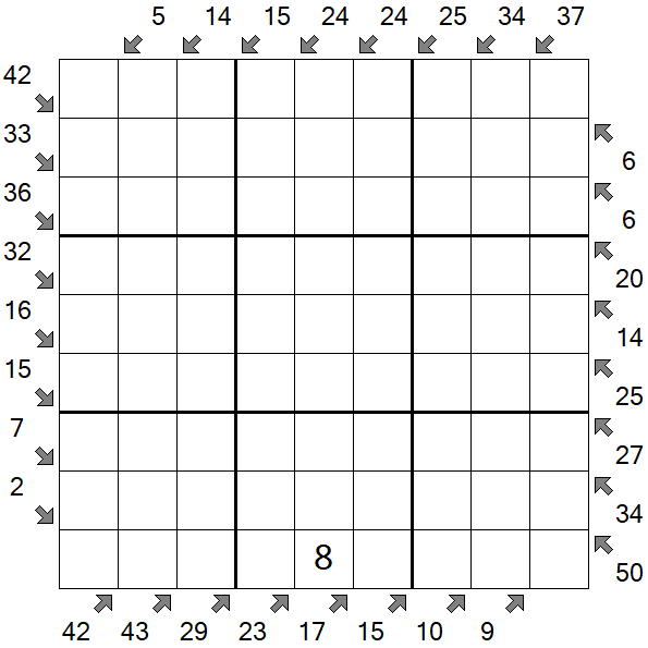 Little Killer Sudoku - Difficile