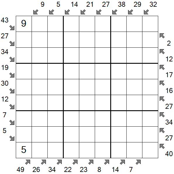 Little Killer Sudoku - Difficile