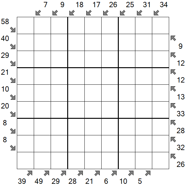 Little Killer Sudoku - Difficile