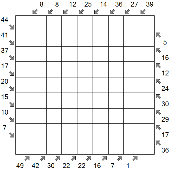 Little Killer Sudoku - Difficile