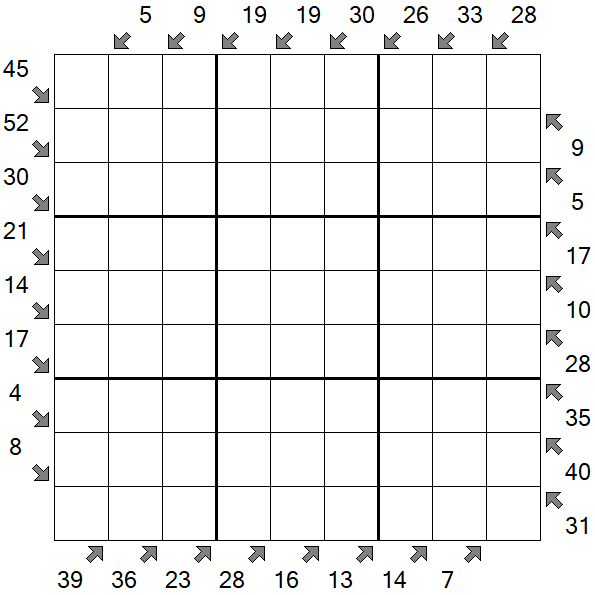 Little Killer Sudoku - Difficile