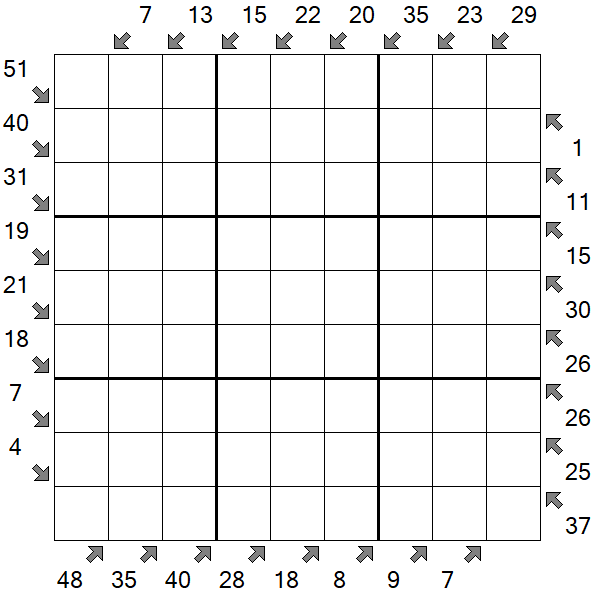 Little Killer Sudoku - Difficile